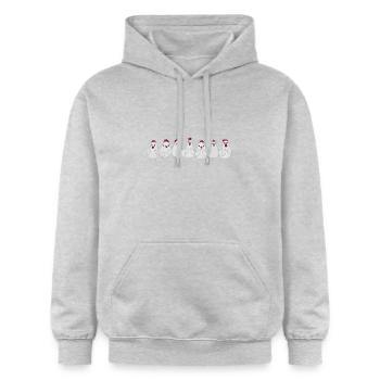 Funny Chicken Row for Real Farmers Breeders - Gildan Unisex Softstyle® Midweight Hoodie - light heather grey - Front - Liana (172cm) & Jaron (178cm)