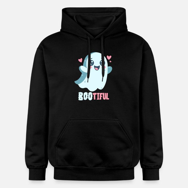 Ghost Pun - Bootiful - Boo! - Gildan Unisex Softstyle® Midweight Hoodie - black