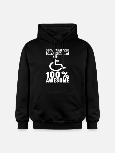 Rollstuhlfahrer Rollstuhl - Gildan Unisex Softstyle® Midweight Hoodie - Schwarz