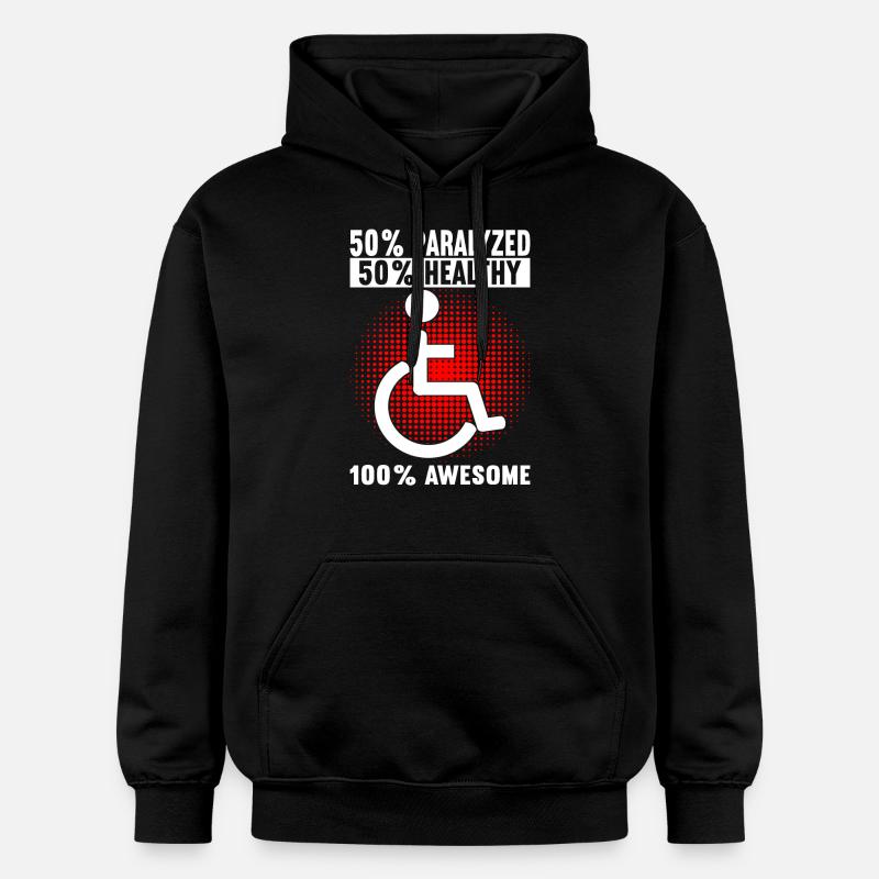 Rollstuhlfahrer Rollstuhl - Gildan Unisex Softstyle® Midweight Hoodie - Schwarz