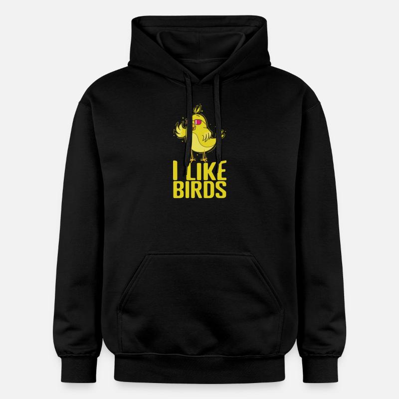 J’aime les oiseaux canaris - Sweat à capuche Softstyle® Gildan Unisexe - noir