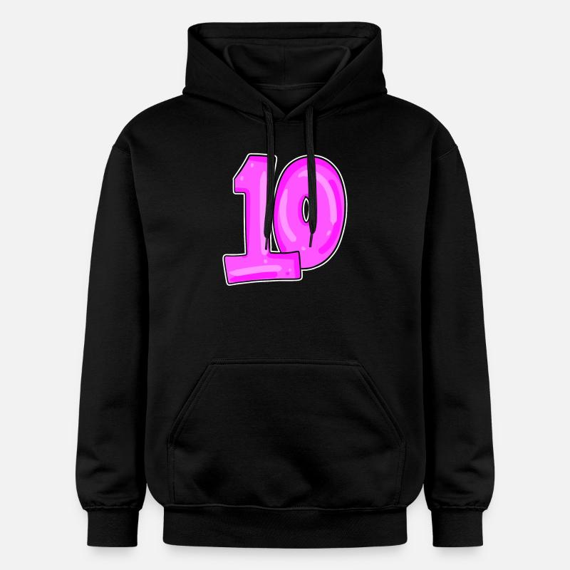 10 rose - Sweat à capuche Softstyle® Gildan Unisexe - noir