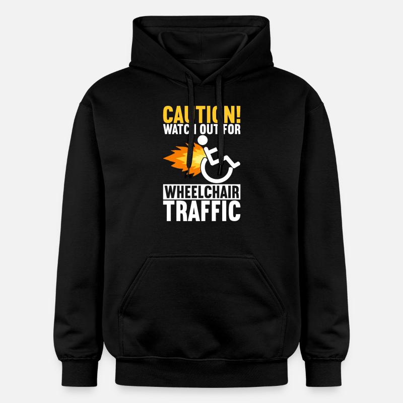 Rollstuhlfahrer Rollstuhl - Gildan Unisex Softstyle® Midweight Hoodie - Schwarz