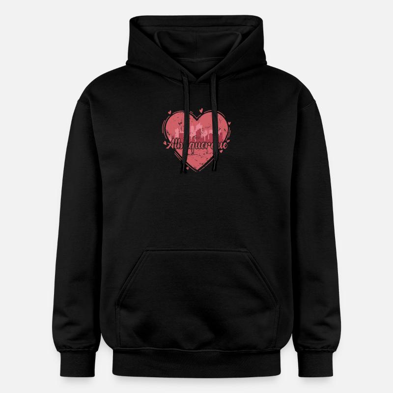 Albuquerque, Nouveau-Mexique aux États-Unis - Sweat à capuche Softstyle® Gildan Unisexe - noir