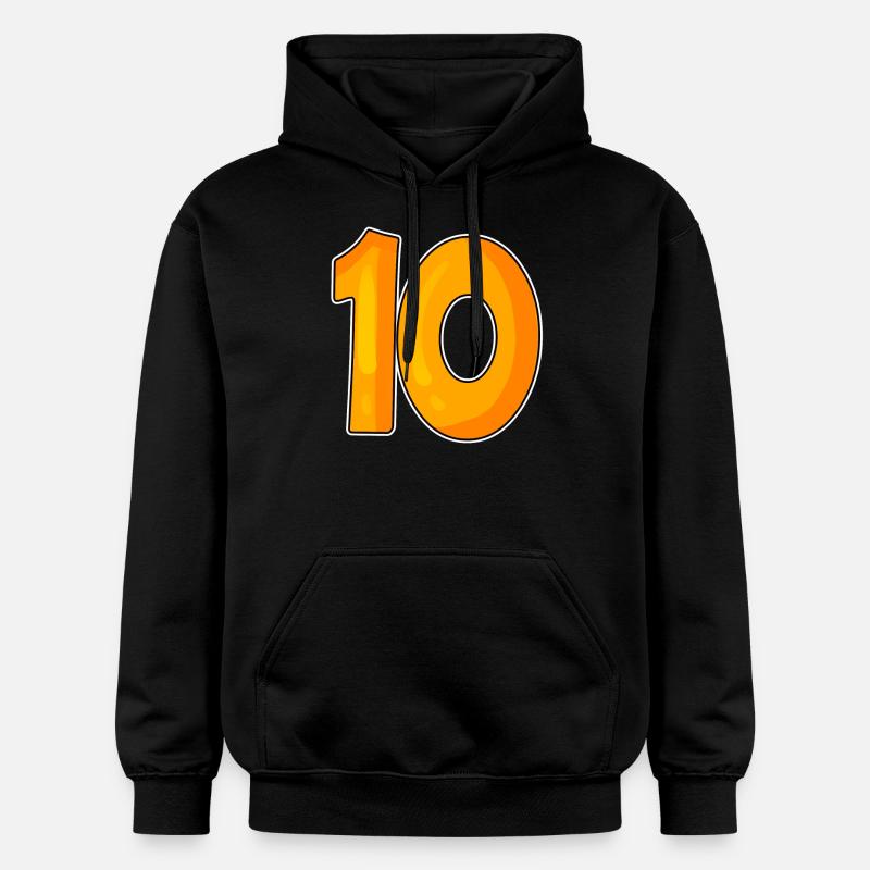 Dix numéros 10 Nombre - Sweat à capuche Softstyle® Gildan Unisexe - noir
