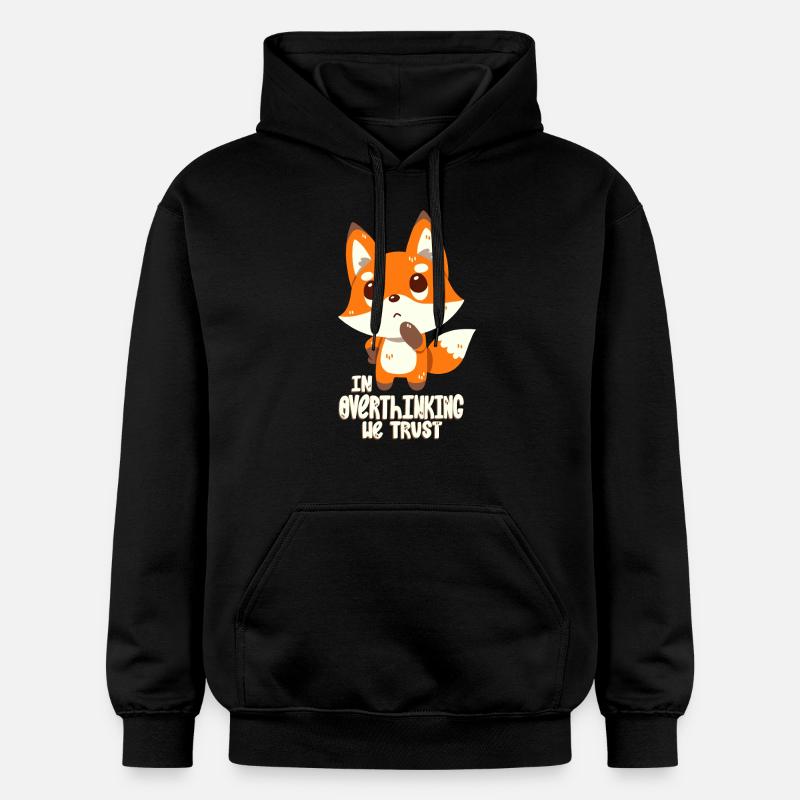 Les introvertis réfléchissent trop - Sweat à capuche Softstyle® Gildan Unisexe - noir