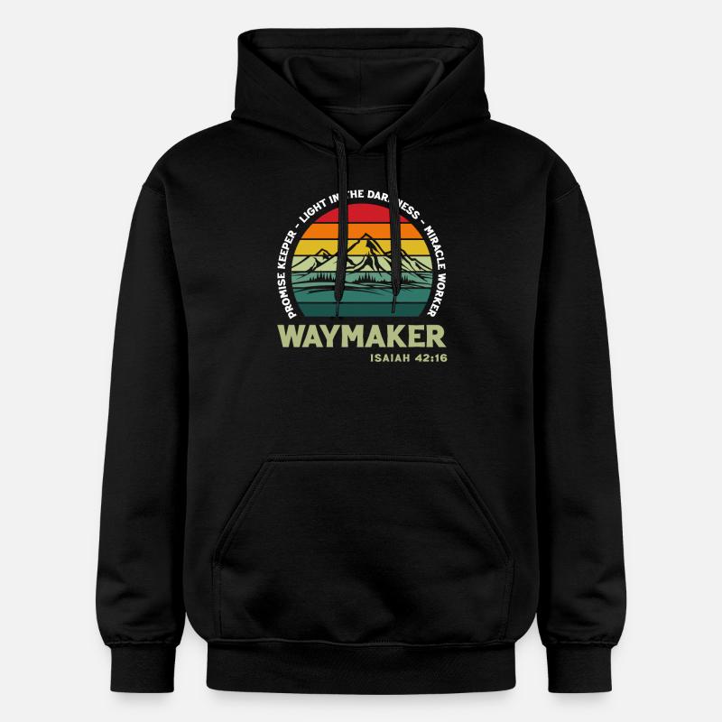 Vintage Waymaker Promise Keeper Miracle Worker - Sweat à capuche Softstyle® Gildan Unisexe - noir