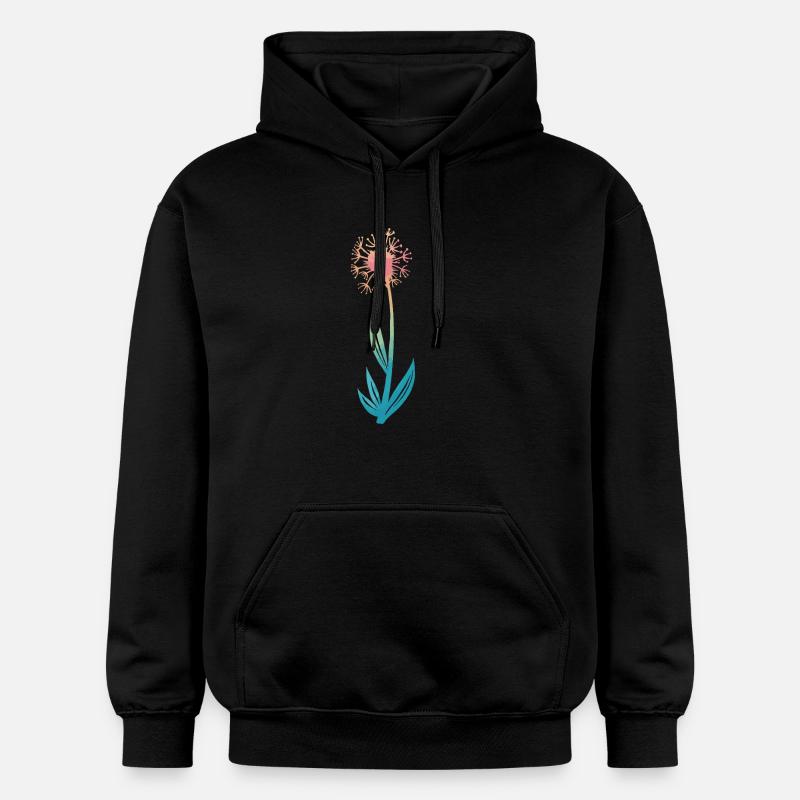 Fleur, Nature, Botanique - Sweat à capuche Softstyle® Gildan Unisexe - noir