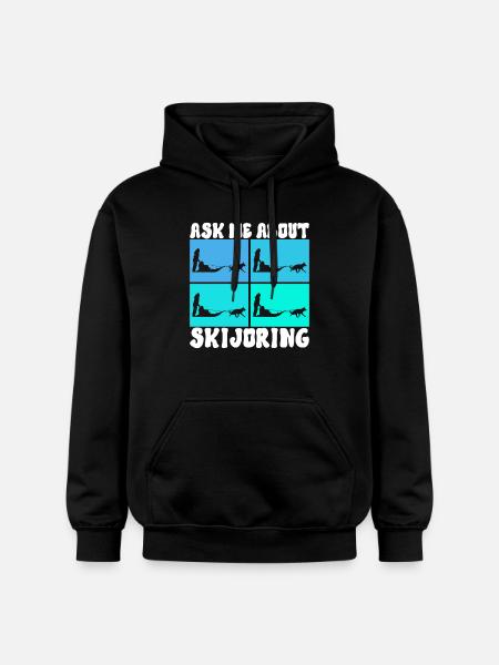 Sledding Sled dogs - Gildan Unisex Softstyle® Midweight Hoodie - black