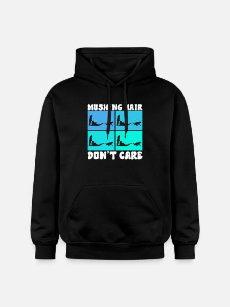 Sledding Sled dogs - Gildan Unisex Softstyle® Midweight Hoodie - black