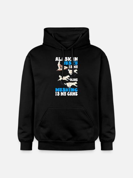 Sledding Sled dogs - Gildan Unisex Softstyle® Midweight Hoodie - black