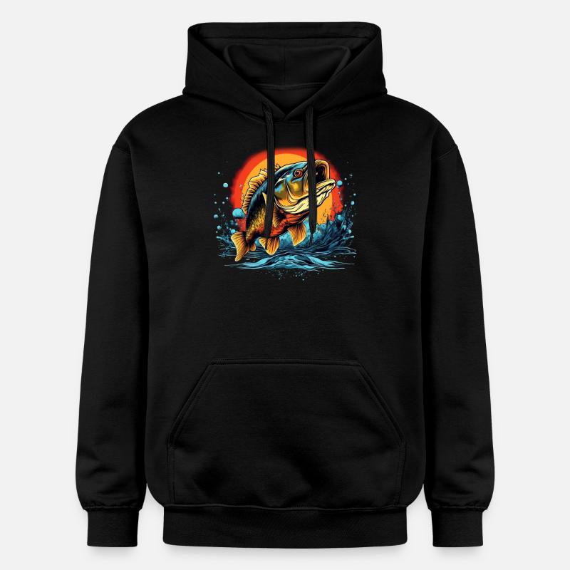 Poisson bar - Sweat à capuche Softstyle® Gildan Unisexe - noir