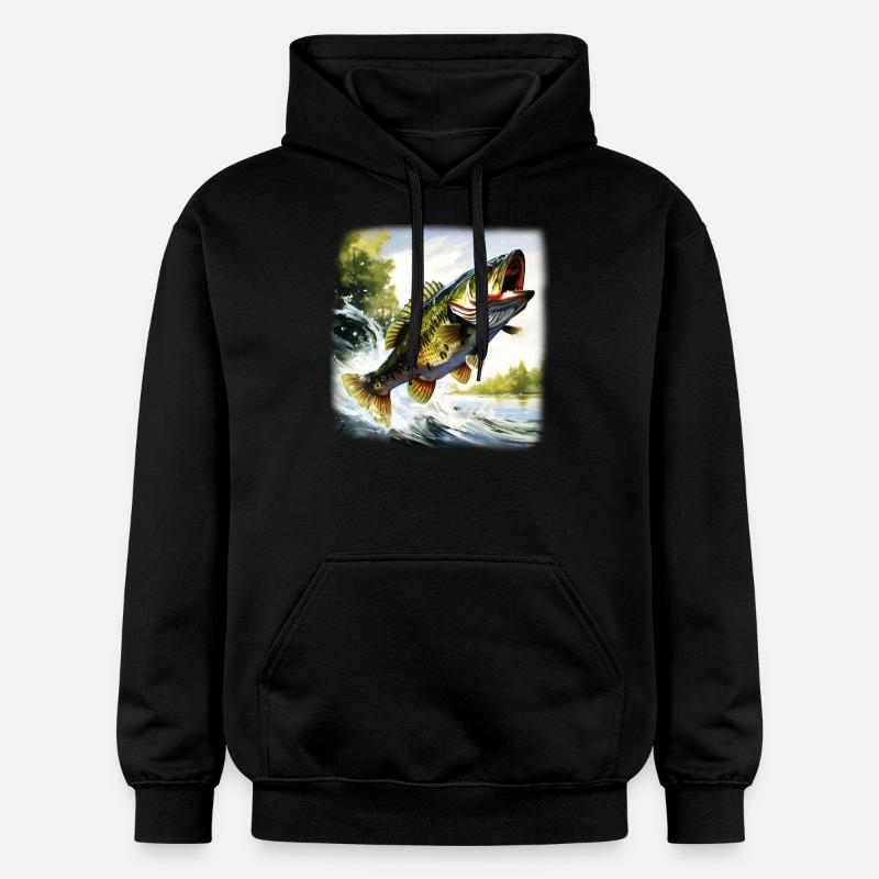 Poisson bar - Sweat à capuche Softstyle® Gildan Unisexe - noir