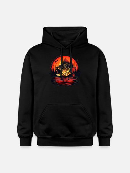 Bassfisch - Gildan Unisex Softstyle® Midweight Hoodie - Schwarz