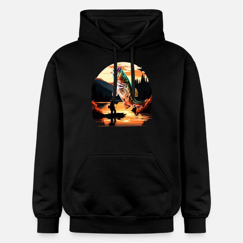 Poisson bar - Sweat à capuche Softstyle® Gildan Unisexe - noir