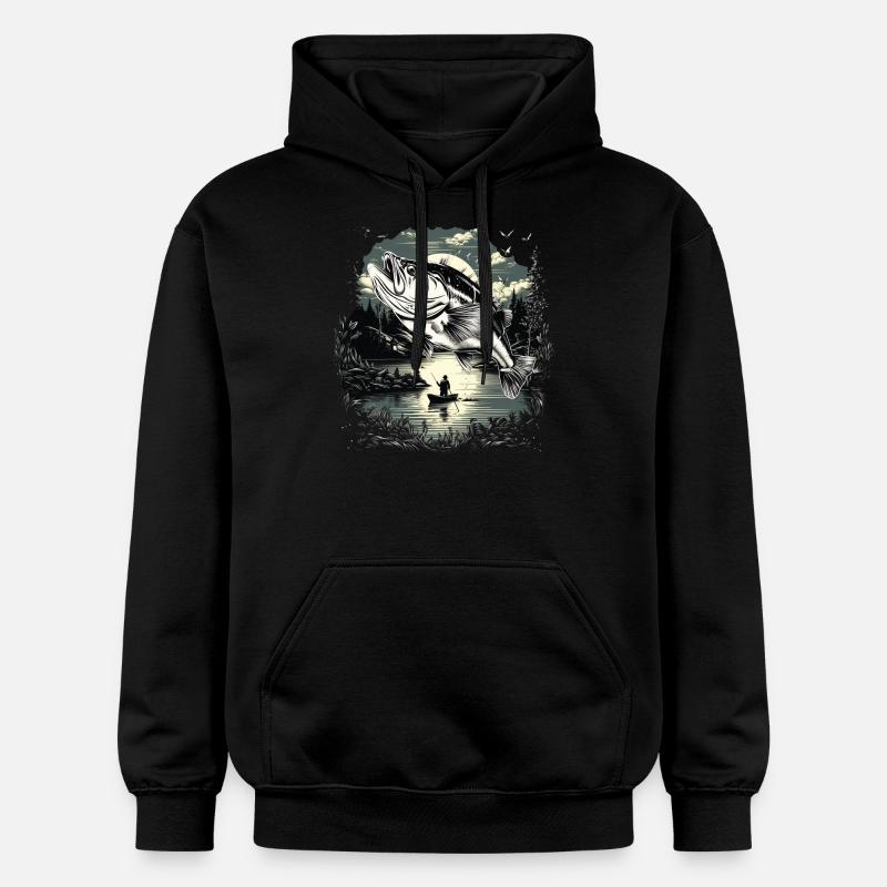 Poisson bar - Sweat à capuche Softstyle® Gildan Unisexe - noir