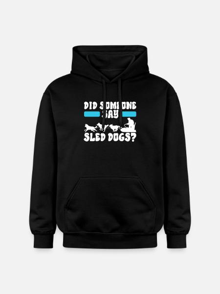 Sledding Sled dogs - Gildan Unisex Softstyle® Midweight Hoodie - black