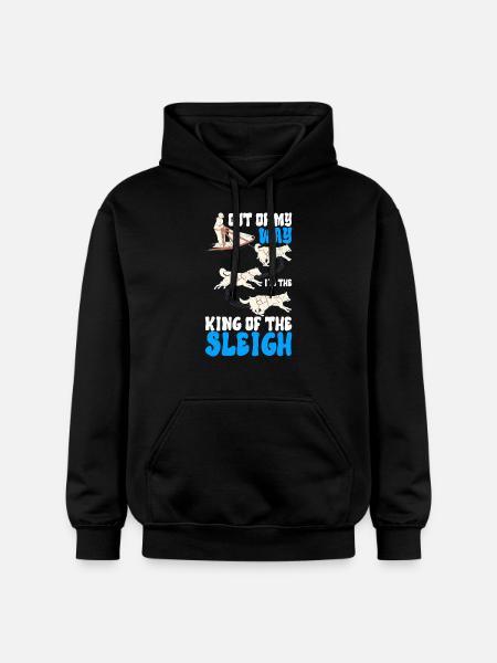 Sledding Sled dogs - Gildan Unisex Softstyle® Midweight Hoodie - black
