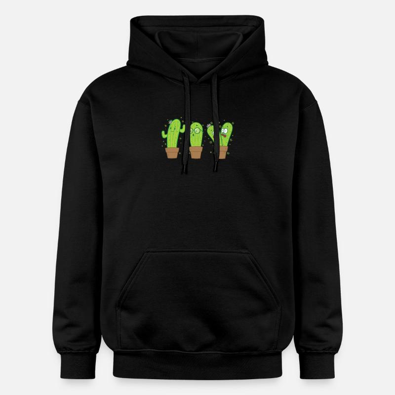 cactus drôles - Sweat à capuche Softstyle® Gildan Unisexe - noir