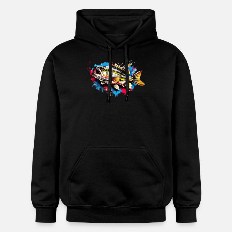 Poisson bar - Sweat à capuche Softstyle® Gildan Unisexe - noir
