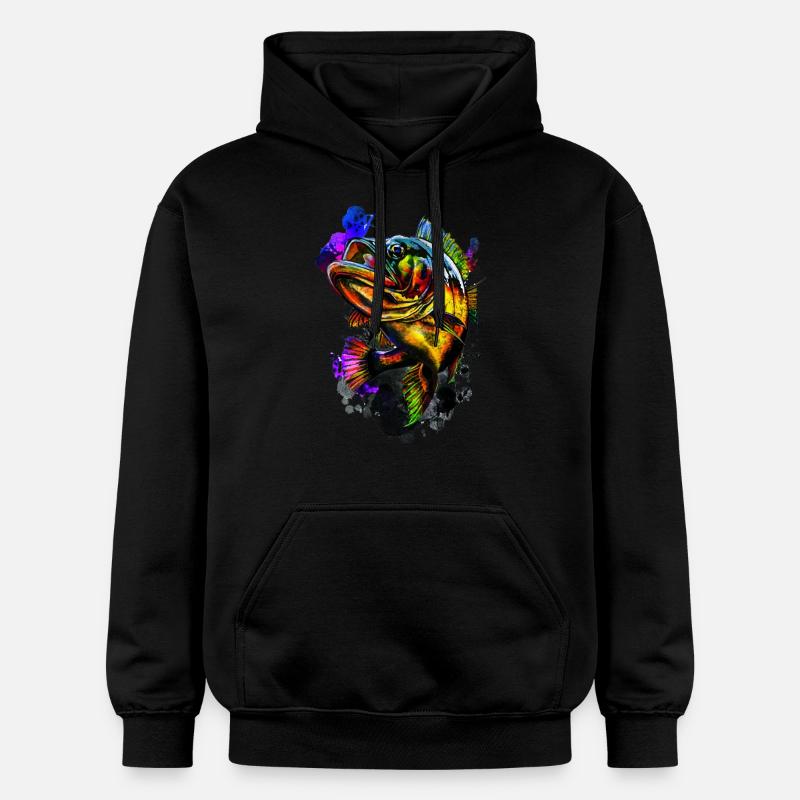 Poisson bar - Sweat à capuche Softstyle® Gildan Unisexe - noir