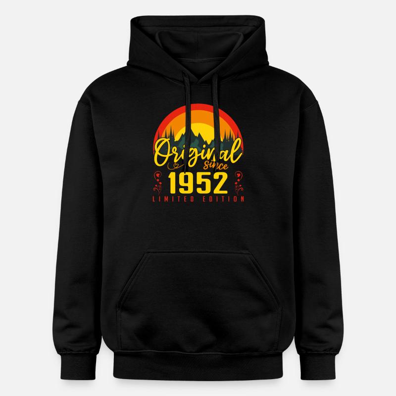 Anniversaire 1952 cadeau 1952 anniversaire - Sweat à capuche Softstyle® Gildan Unisexe - noir