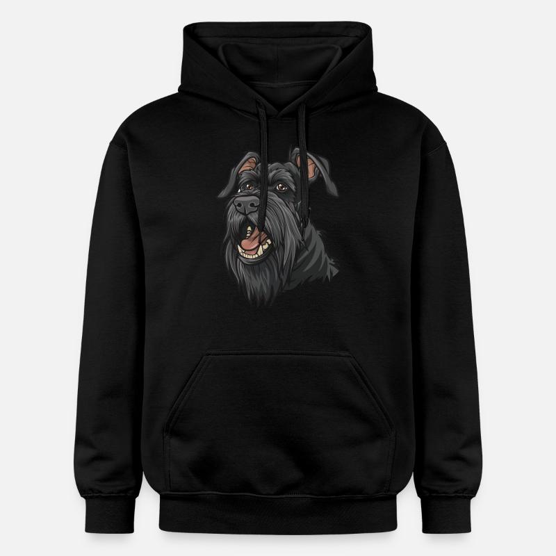 Schnauzer géant | Schnauzer géant | Caricature - Sweat à capuche Softstyle® Gildan Unisexe - noir