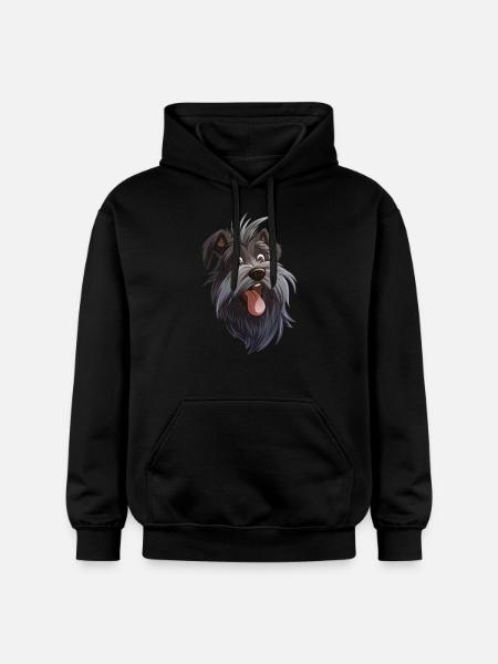 Skye Terrier | Cartoon Artwork - Gildan Unisex Softstyle® Midweight Hoodie - black