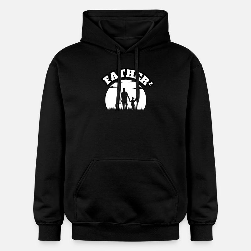 Père² 2 Fils Blanc - Sweat à capuche Softstyle® Gildan Unisexe - noir