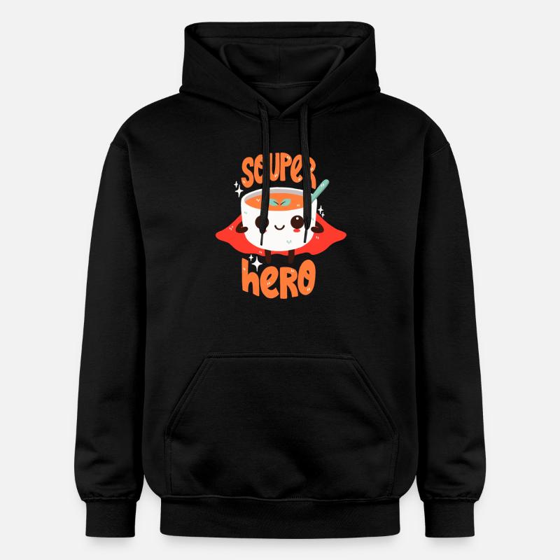 Soupe de super-héros - Sweat à capuche Softstyle® Gildan Unisexe - noir