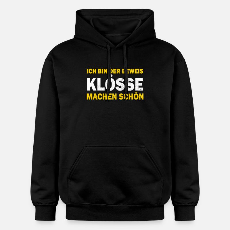 Cuisine allemande, boulettes, Thuringe, dialecte - Sweat à capuche Softstyle® Gildan Unisexe - noir