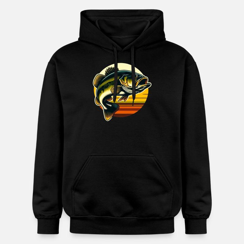 Poisson bar - Sweat à capuche Softstyle® Gildan Unisexe - noir