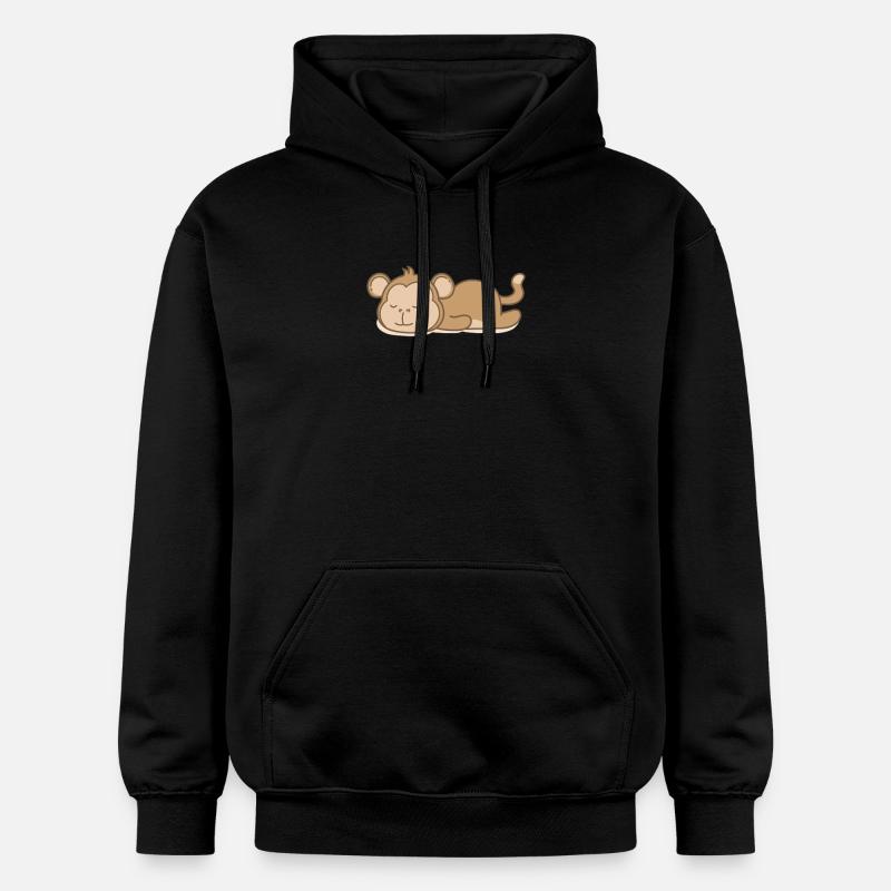Singe endormi - Sweat à capuche Softstyle® Gildan Unisexe - noir