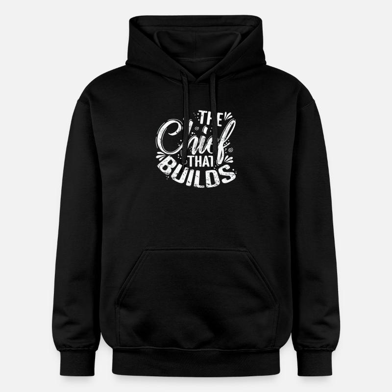 Le chef qui construit - Sweat à capuche Softstyle® Gildan Unisexe - noir