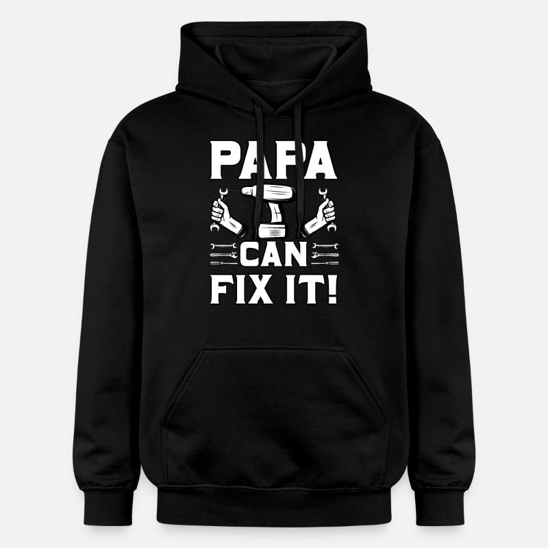 Papa peut le réparer - Sweat à capuche Softstyle® Gildan Unisexe - noir