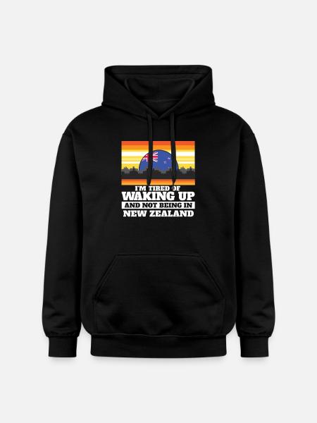 Ik ben het zat om wakker te worden en niet in het nieuwe te zijn - Gildan uniseks Softstyle® Midweight hoodie - zwart
