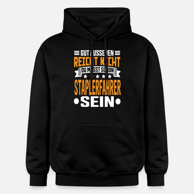 Staplerfahrer Stapler Gabelstapler Staplerfahrerin - Gildan Unisex Softstyle® Midweight Hoodie - Schwarz