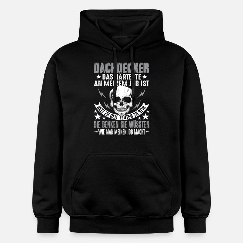 Dachdecker Dach Dachdeckerei Dachdecker Spruch - Gildan Unisex Softstyle® Midweight Hoodie - Schwarz