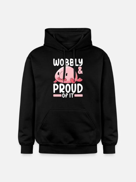 Cute Blob Fish Ugly Fish - Gildan Unisex Softstyle® Midweight Hoodie - black