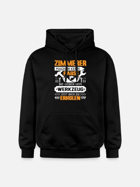 Zimmerer Machen Keine Pause - Gildan Unisex Softstyle® Midweight Hoodie - Schwarz