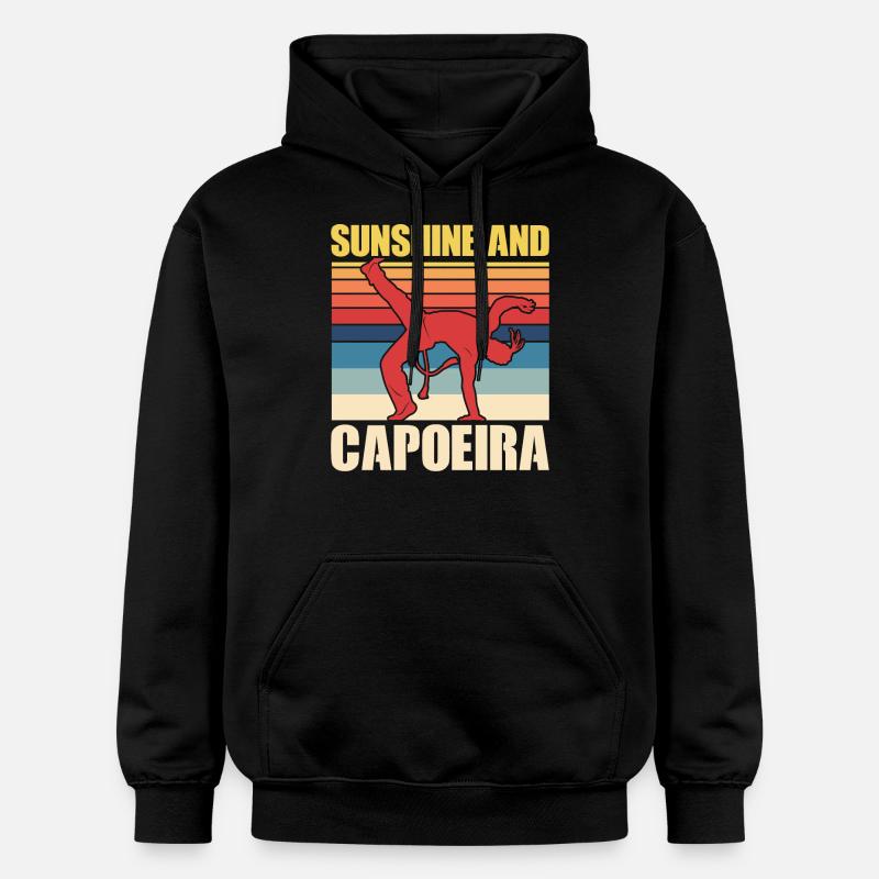 Soleil et Capoeira - Sweat à capuche Softstyle® Gildan Unisexe - noir
