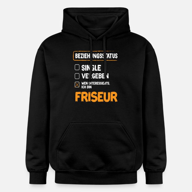 Friseur Beziehungsstatus - Gildan Unisex Softstyle® Midweight Hoodie - Schwarz