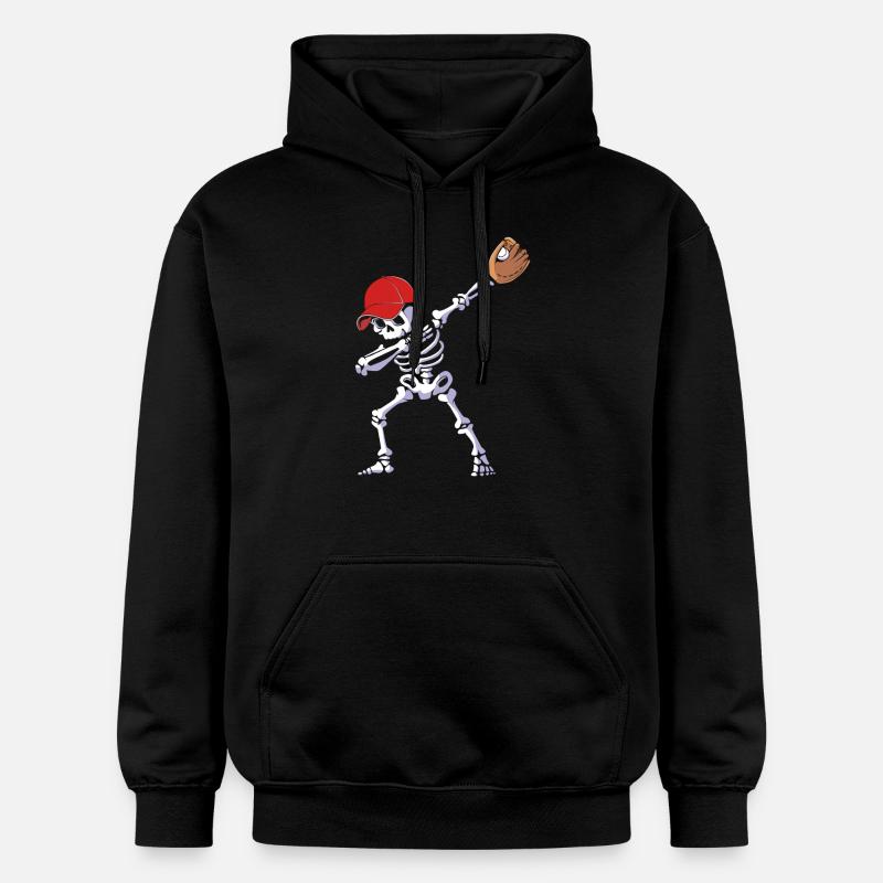 Baseball Squelette Halloween - Sweat à capuche Softstyle® Gildan Unisexe - noir
