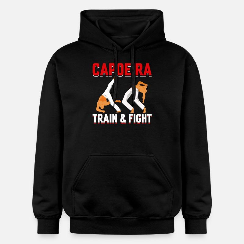 Capoeira : entraînement et combat - Sweat à capuche Softstyle® Gildan Unisexe - noir