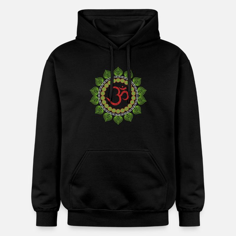 Motif créatif psychédélique de Goa - Sweat à capuche Softstyle® Gildan Unisexe - noir