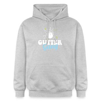 Gutter Gang Funny Bowling Team Club Coach Bowler - Gildan Unisex Softstyle® Midweight Hoodie - light heather grey - Front - Liana (172cm) & Jaron (178cm)