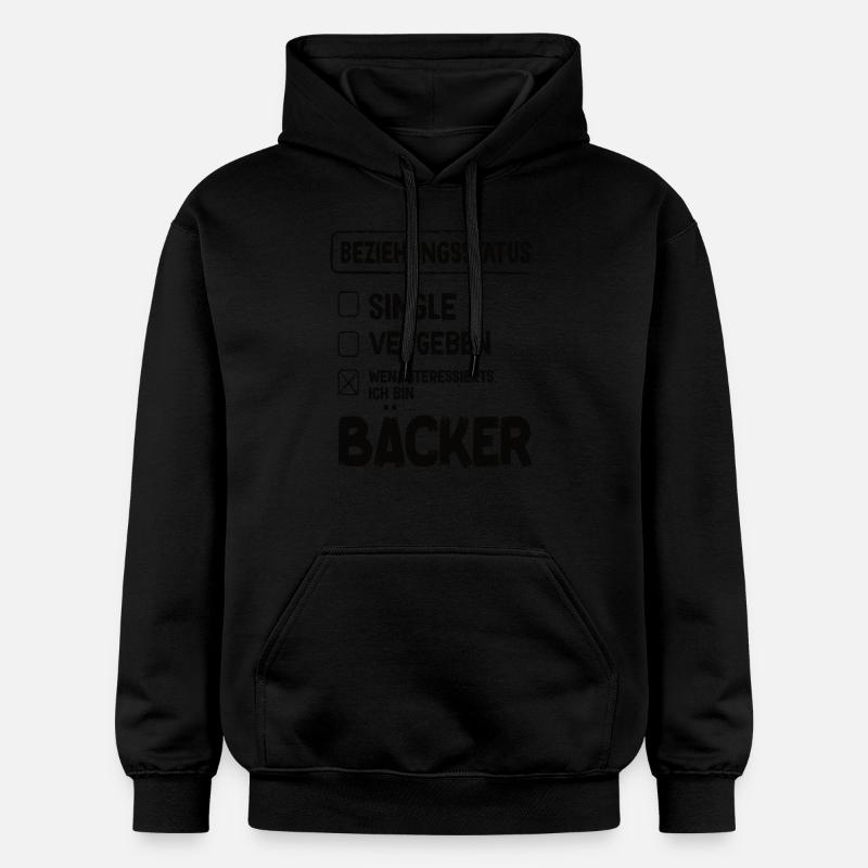 Bäcker Beziehungsstatus Back Backwaren Backen - Gildan Unisex Softstyle® Midweight Hoodie - Schwarz