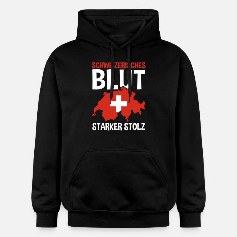 Suisse suisse - Sweat à capuche Softstyle® Gildan Unisexe - noir