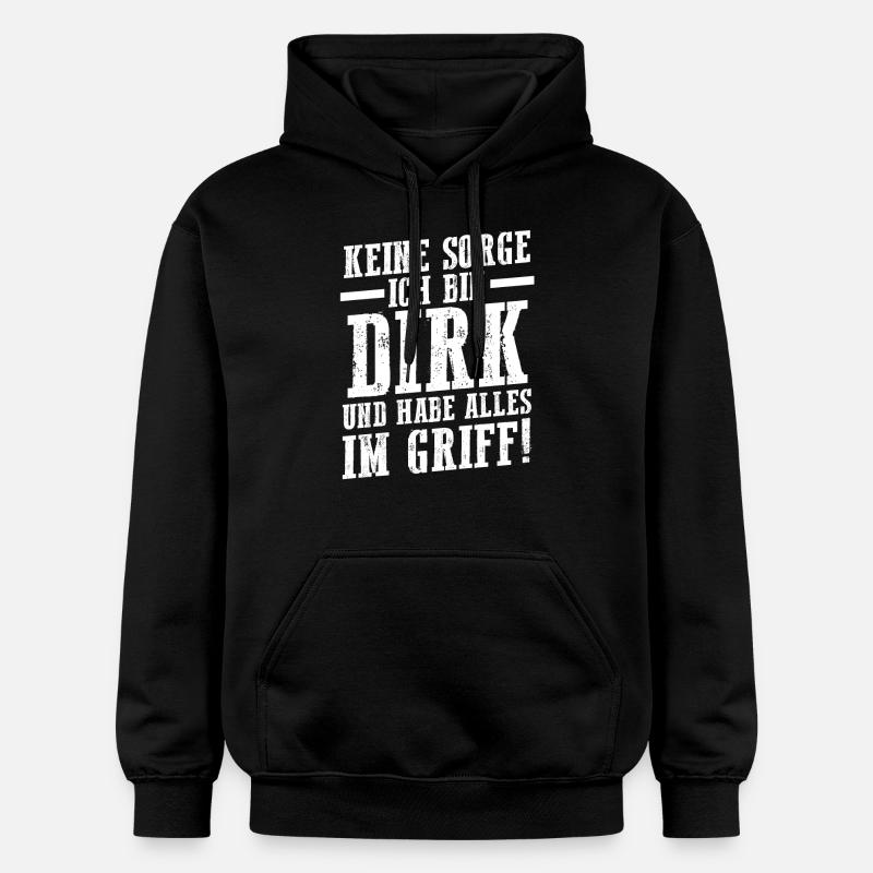 First name Dirk - Gildan Unisex Softstyle® Midweight Hoodie - black