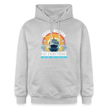 Kreuzfahrt Urlaub Kreuzfahrtschiff - Gildan Unisex Softstyle® Midweight Hoodie - Hellgrau meliert - Vorne - Liana (172cm) & Jaron (178cm)